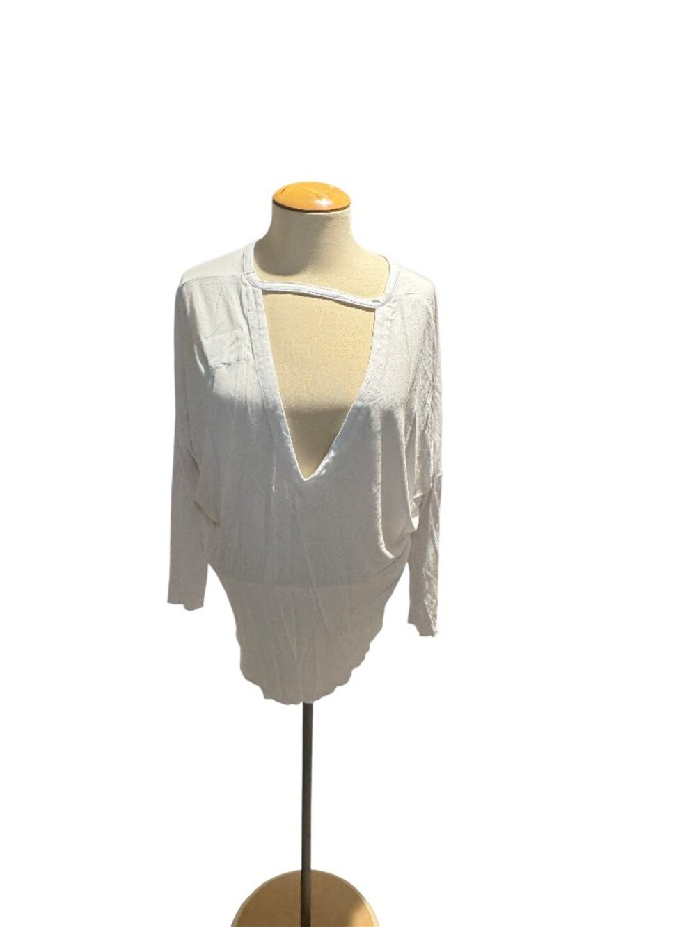 Chaser white deep-V cutout top - S